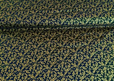 Glitzerranken christmas fabric blue gold